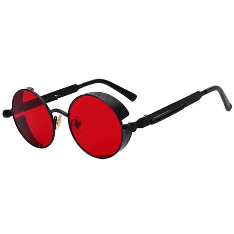 colored round frame sunglasses men|men's retro round sunglasses.